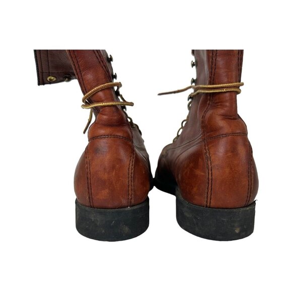 Field Stream Mason Vibram Leather Boots Size 10 B Brown Lace Up USA COMBAT main image 6